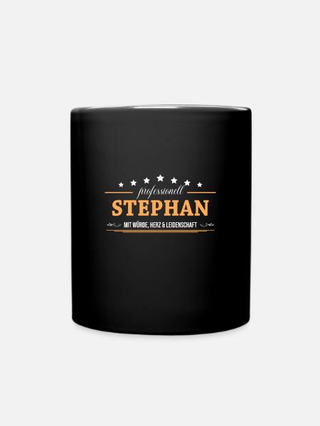 Professionell Stephan Name Vorname - Tasse einfarbig - Schwarz