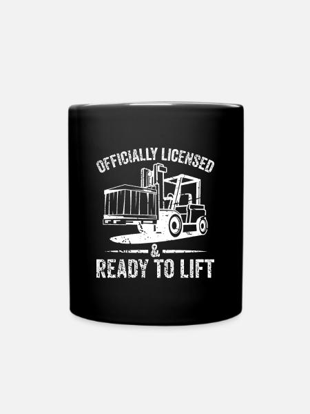 Gabelstapler - Tasse einfarbig - Schwarz
