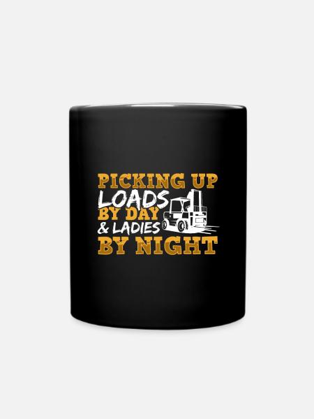 Gabelstapler - Tasse einfarbig - Schwarz