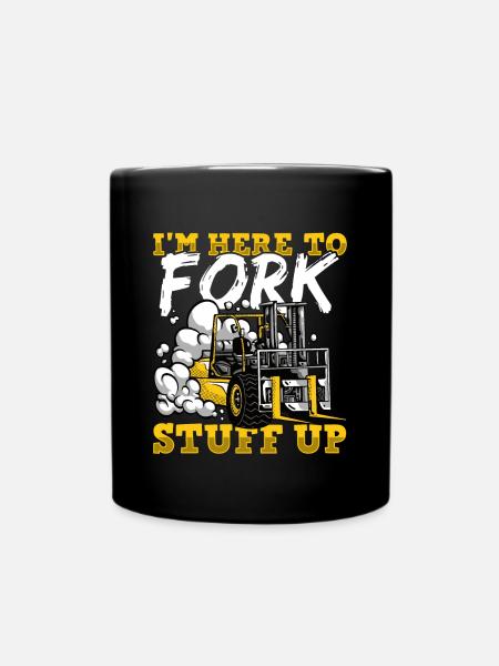 Gabelstapler - Tasse einfarbig - Schwarz