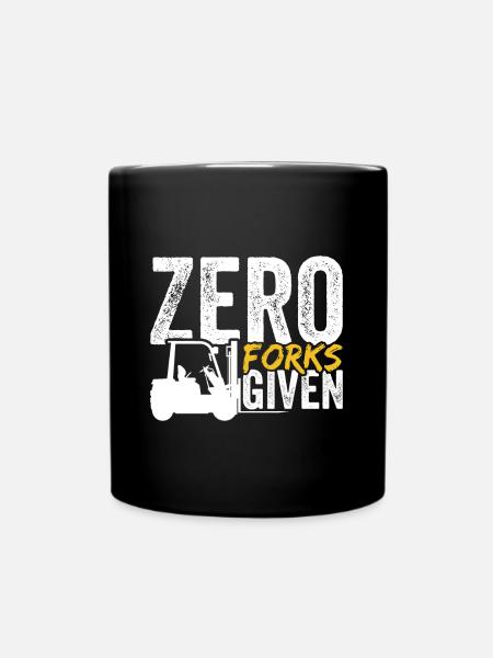 Gabelstapler - Tasse einfarbig - Schwarz