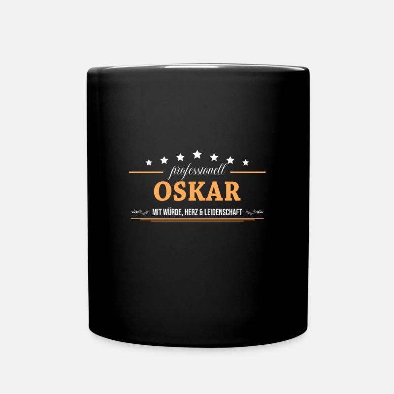 Professionell Oskar Name Vorname - Tasse einfarbig - Schwarz