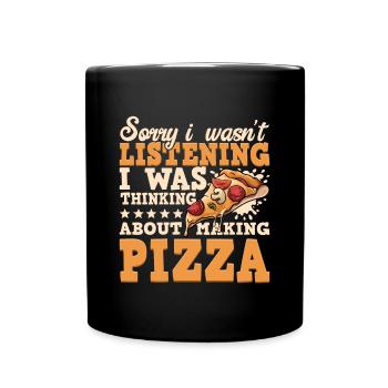Pizza Baker Faites votre propre pizza - Mug uni - noir - Devant