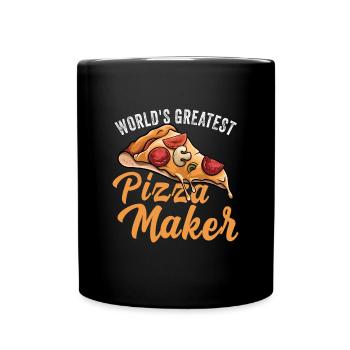 Pizza Baker Make your own pizza - Full Colour Mug - black - Front