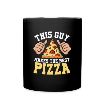 Pizza Baker Make your own pizza - Full Colour Mug - black - Front