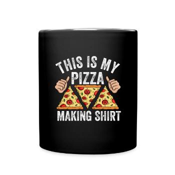 Pizza Baker Faites votre propre pizza - Mug uni - noir - Devant