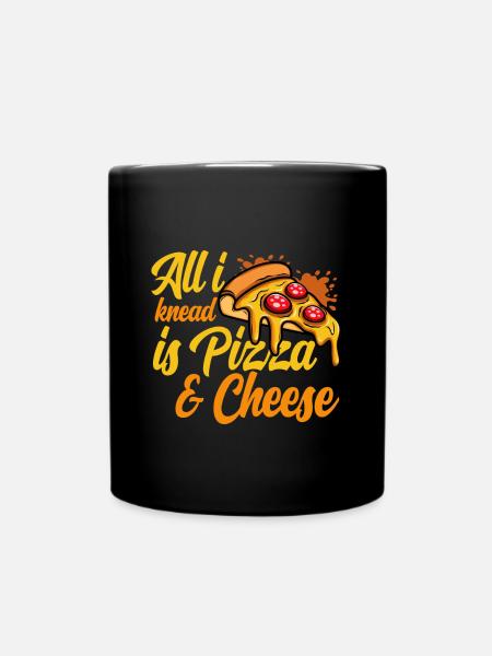 Pizza Bäcker Pizza selber machen - Tasse einfarbig - Schwarz