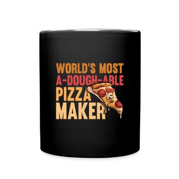 Pizza Baker Make your own pizza - Full Colour Mug - black - Front