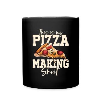 Pizza Baker Faites votre propre pizza - Mug uni - noir - Devant