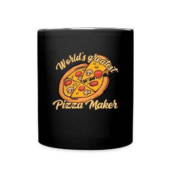Pizza Baker Faites votre propre pizza - Mug uni - noir - Devant