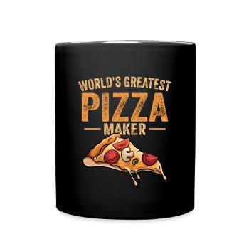 Pizza Baker Faites votre propre pizza - Mug uni - noir - Devant