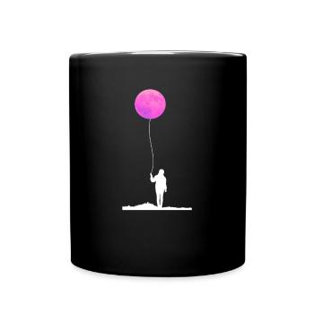 Moon Sunset Balloon Full Moon Balloon - Full Colour Mug - black - Front