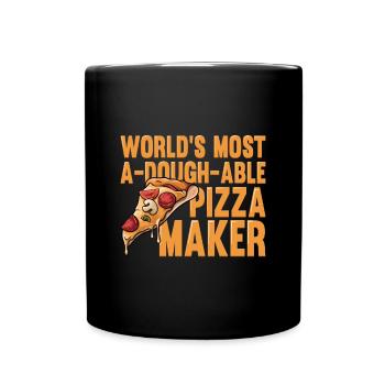 Pizza Baker Faites votre propre pizza - Mug uni - noir - Devant