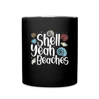 Collecte de coquillages sur la plage Collecteurs de coquillages - Mug uni - noir - Devant