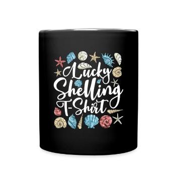 Collecte de coquillages sur la plage Collecteurs de coquillages - Mug uni - noir - Devant