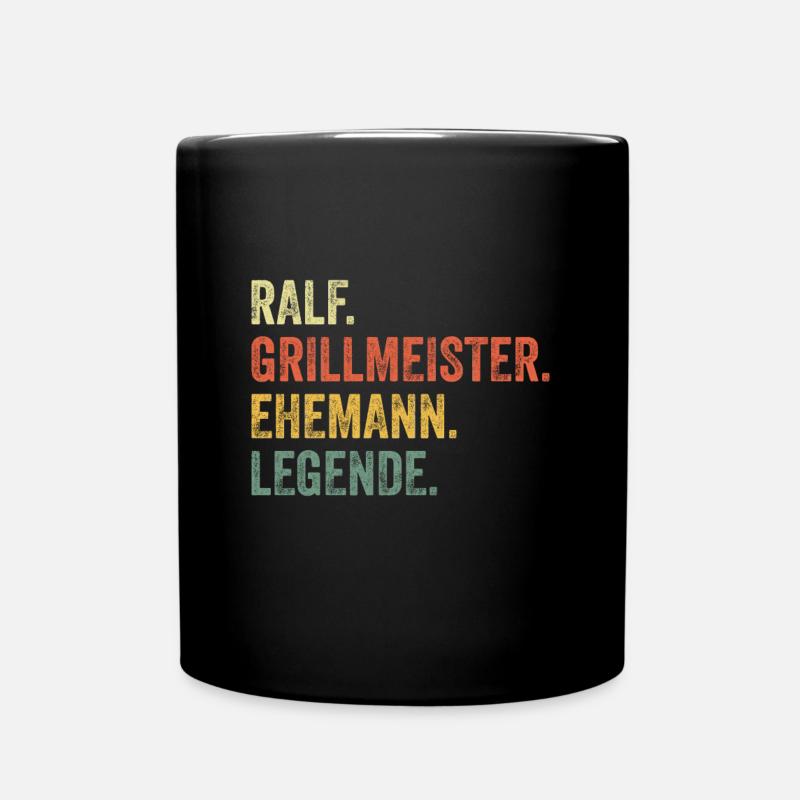 Ralf Grillmeister Ehemann Vorname Grillen - Tasse einfarbig - Schwarz