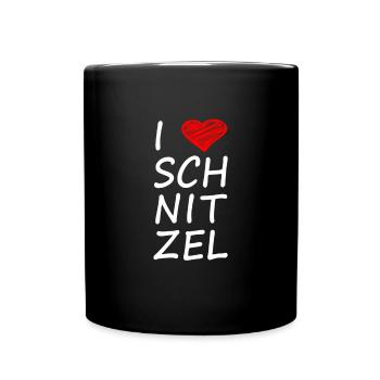 I LOVE SCHNITZEL - Tasse einfarbig - Schwarz - Vorne
