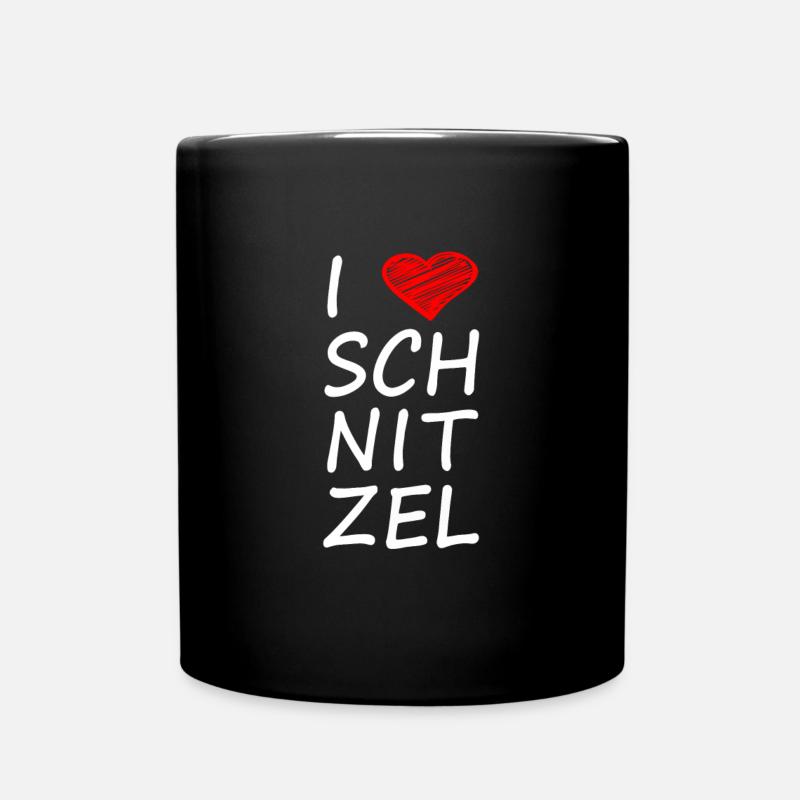 I LOVE SCHNITZEL - Tasse einfarbig - Schwarz