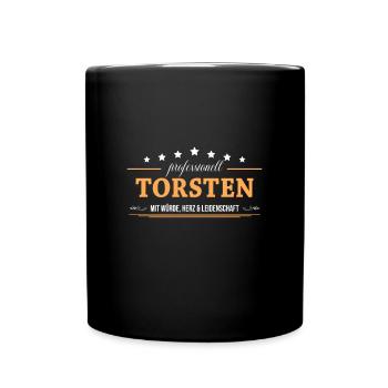 Professionell Torsten Name Vorname - Tasse einfarbig - Schwarz - Vorne