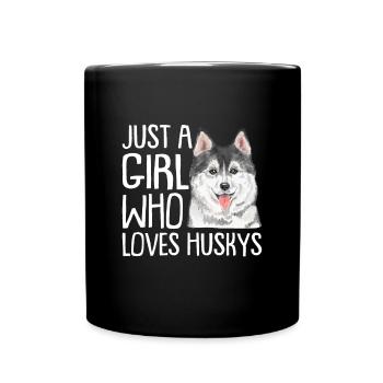 Husky Dog Dog Propriétaire de chien - Mug uni - noir - Devant
