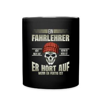 Fahrlehrer - Tasse einfarbig - Schwarz - Vorne