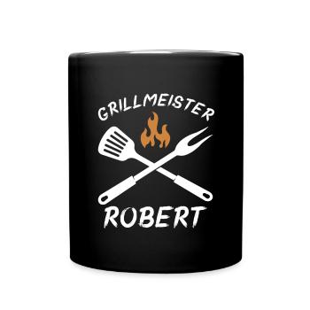 Grillmeister Robert - Tasse einfarbig - Schwarz - Vorne
