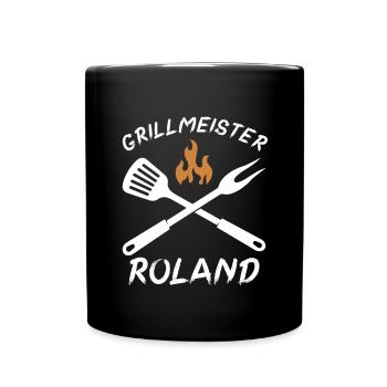 Grillmeister Roland - Tasse einfarbig - Schwarz - Vorne