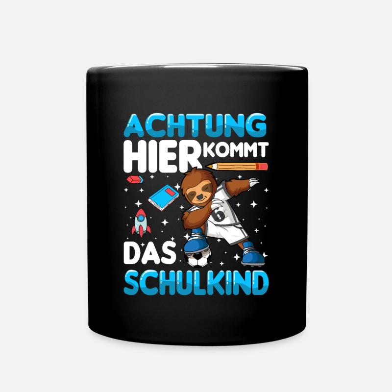 Einschulung Grundschule 1. Klasse ich komme Dab - Tasse einfarbig - Schwarz
