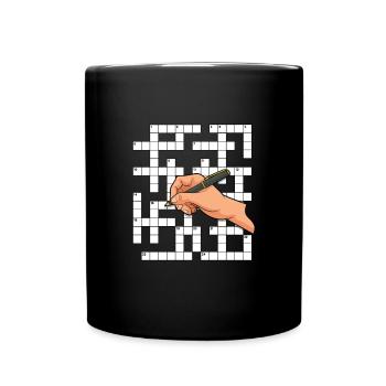 Résoudre des mots croisés - Mug uni - noir - Devant