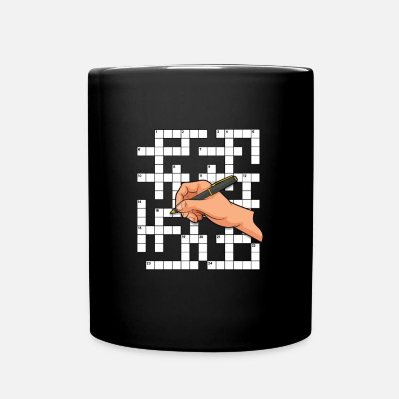 Solve crossword puzzles - Full Colour Mug - black