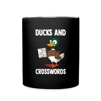 Résoudre des mots croisés - Mug uni - noir - Devant