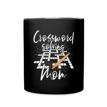 Résoudre des mots croisés - Mug uni - noir - Devant