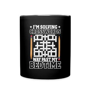 Résoudre des mots croisés - Mug uni - noir - Devant