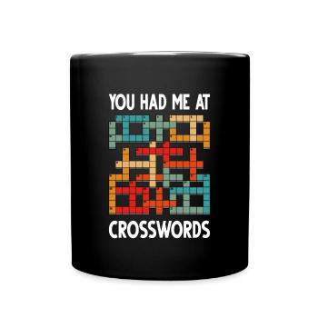 Résoudre des mots croisés - Mug uni - noir - Devant