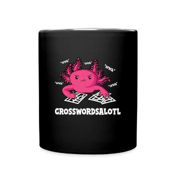 Résoudre des mots croisés - Mug uni - noir - Devant