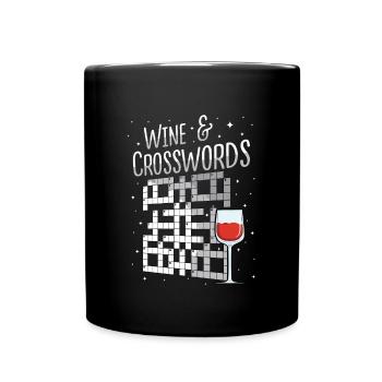 Résoudre des mots croisés - Mug uni - noir - Devant