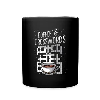 Résoudre des mots croisés - Mug uni - noir - Devant