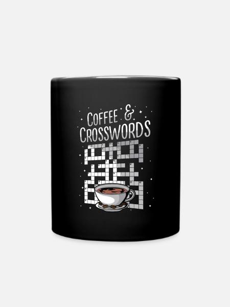 Solve crossword puzzles - Full Colour Mug - black