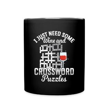 Résoudre des mots croisés - Mug uni - noir - Devant