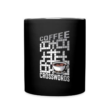 Résoudre des mots croisés - Mug uni - noir - Devant
