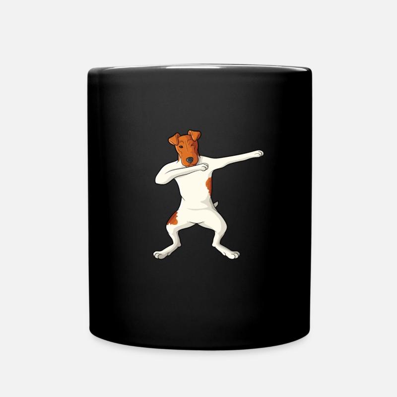 Chien Fox Terrier Fox Hair - Mug uni - noir