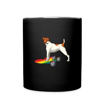 Smoothhair Fox Terrier Dog - Full Colour Mug - black - Front