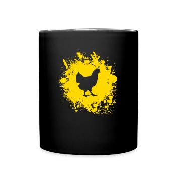 Mes filles de poulet - drôle de éleveur de poulet - Mug uni - noir - Devant