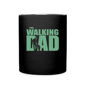 The Walking Dad - Geschenk für werdende Papa 2025 - Tasse einfarbig - Schwarz - Vorne