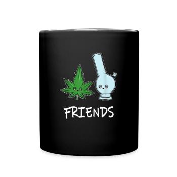 Bong TCH Fumer Cannabis Leaf Marijuana Hashish - Mug uni - noir - Devant