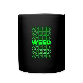 WEED WEED - TCH Weed, Marijuana, Hashish - Full Colour Mug - black - Front