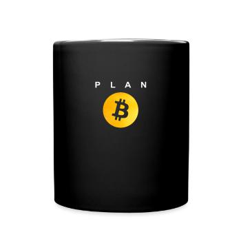 Plan B - Bitcoin - Full Colour Mug - black - Front