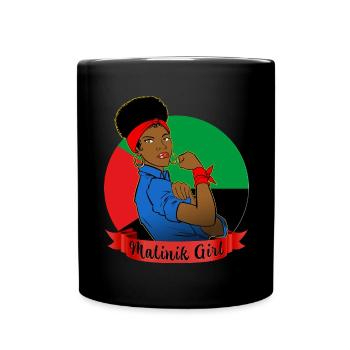 Femme Martiniquaise Drapeau Martinique - Mug uni - noir - Devant