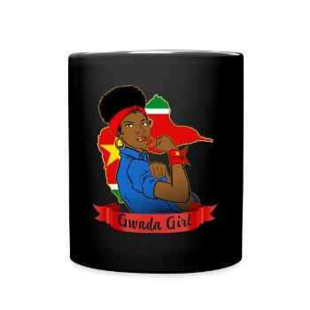Guadeloupeanerin Gwada Mädchen - Tasse einfarbig - Schwarz - Vorne