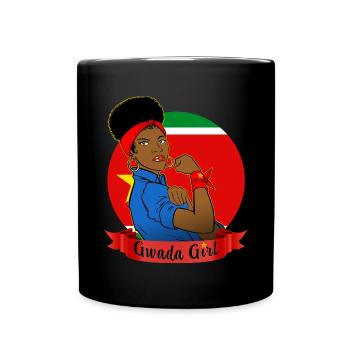 Je Suis Une Gwada Girl Drapeau Guadeloupe - Mug uni - noir - Devant
